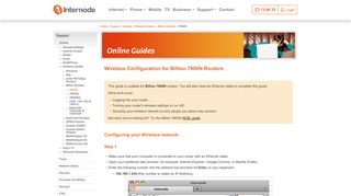 Internode :: Support :: Guides :: Wireless Guides :: Billion Routers ...