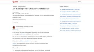 Are there any better alternatives for billmonk? - Quora