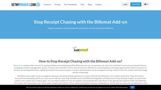 Stop Receipts Chasing with Billomat Add-on - GetMyInvoices