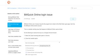 BillQuick Online login issue – BQE Knowledgebase