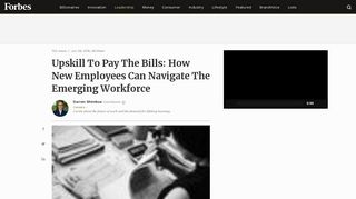 Upskill To Pay The Bills: How New Employees Can Navigate The ...