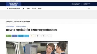 How to 'upskill' for better opportunities - The Business Journals