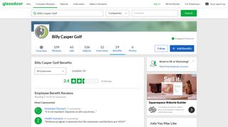 Billy Casper Golf Employee Benefits and Perks | Glassdoor