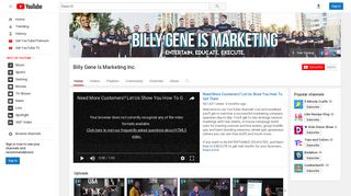 Billy Gene Is Marketing Inc. - YouTube