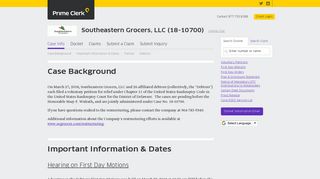 Southeastern Grocers, LLC - Prime Clerk