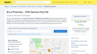 Bi-Lo Pharmacy - 7830 Garners Ferry Rd Columbia SC 29209 - GoodRx