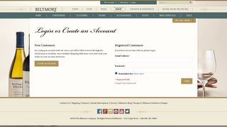 Login or Create an Account - Biltmore Retail Store