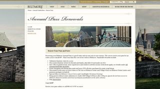 Annual Passholder Pass Renewals | Biltmore