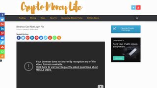 Binance Can Not Login Fix - Crypto Money Life