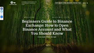 Beginners Guide to Binance Exchange: How to Open Binance ...
