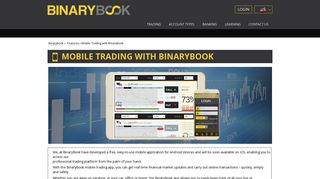 Mobile Trading with BinaryBook