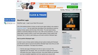 StockPair Login – Login to your Stock Pair account - StockPair Trading