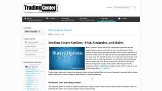 Binary Options | Trading Center