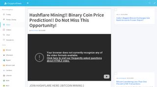 Hashflare Mining!! Binary Coin Price Prediction!! Do Not Miss This ...