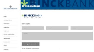 Binckbank login - Van Lieshout & Partners
