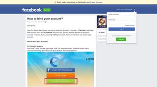 How to bind your account? - Facebook