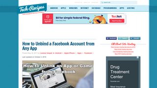 How to Unbind a Facebook Account from Any App - Tech-Recipes