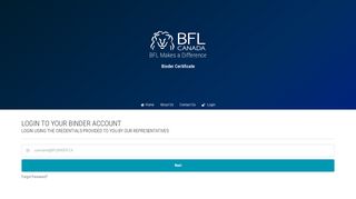 BFL Canada - Binder Certificate