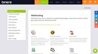 Webhosting - best hosting for your website - Binero