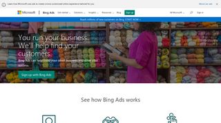 Sign up to boost business visibility with search ads - Bing Ads