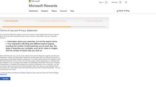 Bing Rewards - Sign up