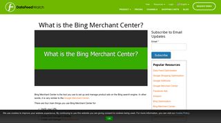 What is the Bing Merchant Center?
