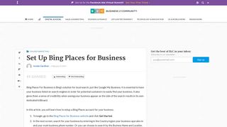 Set Up Bing Places for Business - Business 2 Community