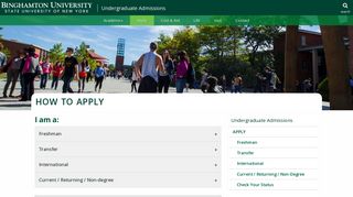 How To Apply - Undergraduate Admissions | Binghamton University