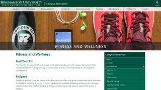 Fitness and Wellness - Campus Recreation | Binghamton University