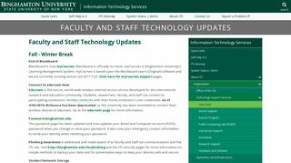 Faculty and Staff Technology Updates - Binghamton University