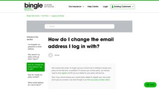 How do I change the email address I log in with? – Bingle Help Centre