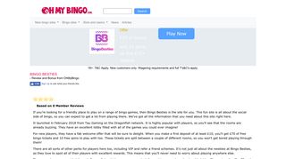 Bingo Besties | Spend £10 get £70 of tickets and 10 free spins