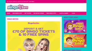 Bingo Besties | Get 70 Bingo Tickets + 10 FREE Spins Here!