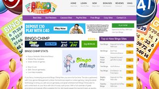 Bingo Chimp | £15 FREE no deposit needed - Play Today! - Bingo Sites