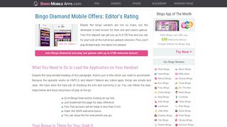 Bingo Diamond for Mobile: Opinions and Offers - Mobile Bingo Apps