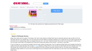 Bingo Flame | Red hot online bingo with £15 free - OhMyBingo