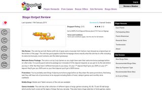 Bingo Hotpot - Player Reviews and Exclusive Offers