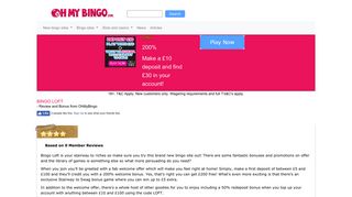 Bingo Loft | 200% bonus and Stairway To Swag | Play Now - OhMyBingo