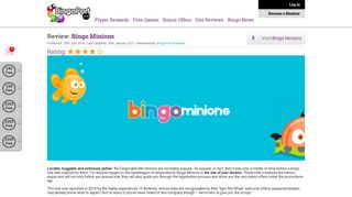 Bingo Minions Review + Player Rewards | BingoPort