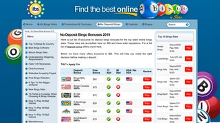 No Deposit Bingo Bonuses | Free Bingo Deals - InternetBingoSites.com
