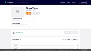 Bingo Vega Reviews | Read Customer Service Reviews of bingovega ...