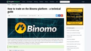 How to trade on the Binomo platform - a technical guide ...