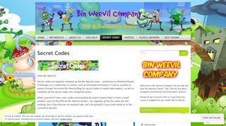 Secret Codes | Bin Weevil Company