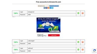 binweevils.com - free accounts, logins and passwords