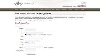 Personal Account Registration | Bio Sculpture Gel
