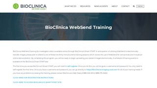 BioClinica WebSend Training | Bioclinica
