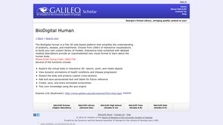 BioDigital Human - Galileo.usg.edu - University System of Georgia