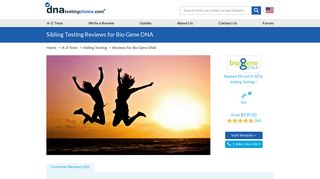 Sibling Testing Reviews for Bio Gene DNA - DNA Testing Choice