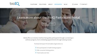 The BioIQ Participant Portal - BioIQ