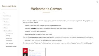 Canvas at Biola - Welcome to Canvas - Google Sites